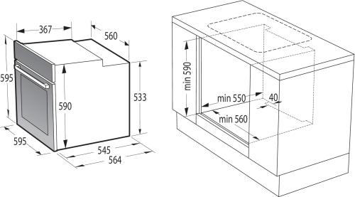 Gorenje BC6737E02X + ECD641BX Herdset
