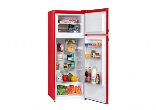 Preview: Respekta KS 144 VR Doppeltür-Kühlschrank rot