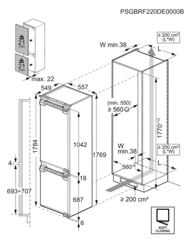 AEG OSC 7 C 181 DC Einbaukühlkombination Ausstellungsstück