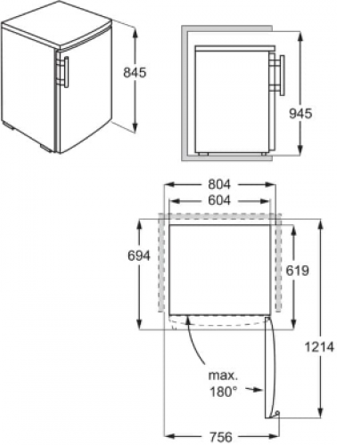 AEG RTS 813 ECAW Tischkühlschrank