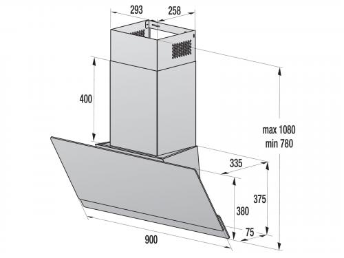 Preview: Gorenje W 9 TB Dunsthaube 608 m³/h