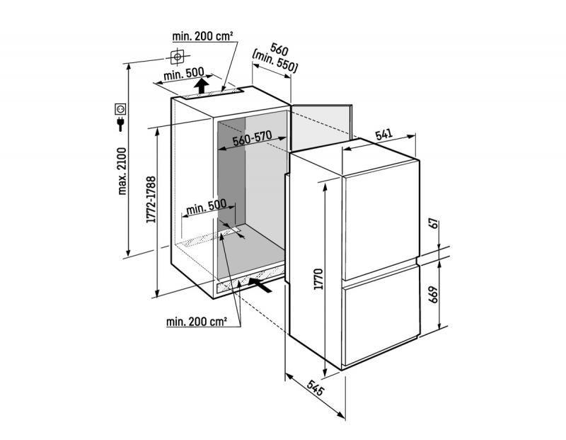 Liebherr ICSe 5103-22 Maße