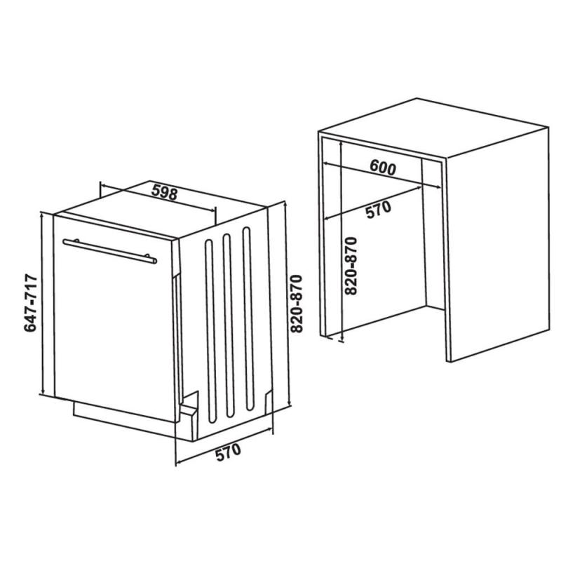 Daewoo DBFS 3 XN 45 C 40-DE Einbauspülmaschine