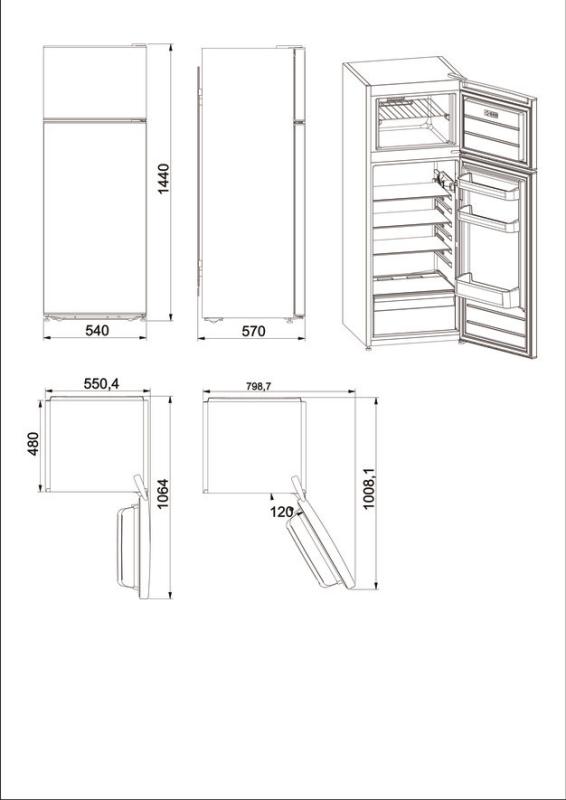 Bauknecht K 55 T 0 413 W Doppletür-Kühlschrank