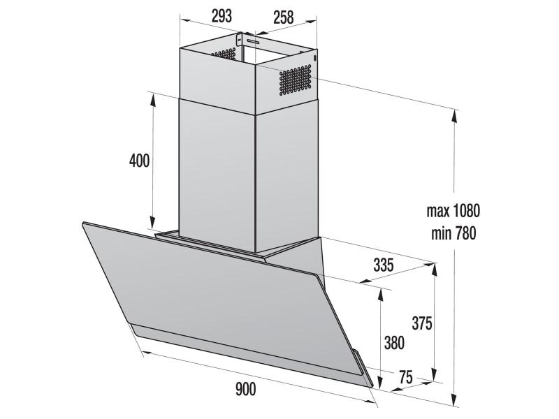 Gorenje W 9 TB Dunsthaube 608 m³/h
