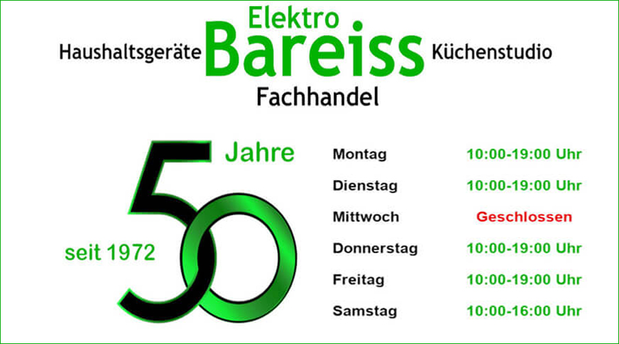 Öffnungszeiten Elektro Bareiss